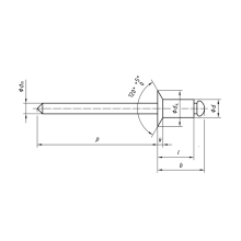 Conunzione in alluminio/acciaio Opend TIPE Blind Rivets